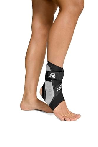 Image of AIRCAST A60 Ankle Support Brace - Ankle Sprain, Chronic Instability, Stabilising Sports Support for Protection and Prevention. Size Medium, Right, Black
