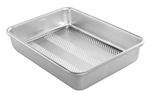 Image of Nordic Ware Prism 9" x 13" Rectangular Cake Pan, Aluminium Baking Tin with Improved Airflow, Premium Bakeware Made in The USA, Silver