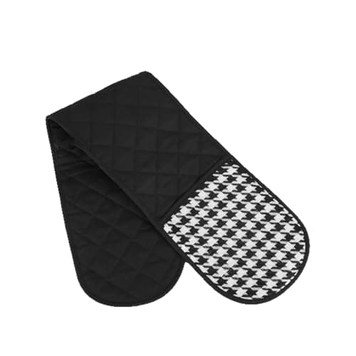 Image of LEBKFT Double-sided Oven Gloves, Heat Resistant Oven Mitts Anti-Slip Black Double Oven Glove for Baking and Grilling Kitchen Gloves Cooking and Oven Safety，Withstand 300°F