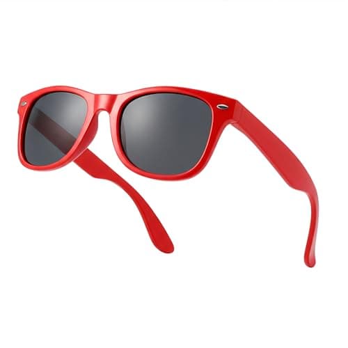 Image of Komonee Drifter Sunglasses UV400 Protection Red Classic Style Retro Sun Shades Eye Glasses Unisex For Men Women Travel & Fashion – Lightweight Frame Fashion Eyewear Outdoors