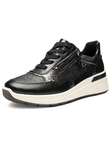 Image of ARA Garda Women's Trainers Black Nuts, Black Steel, 42.5 EU Weit