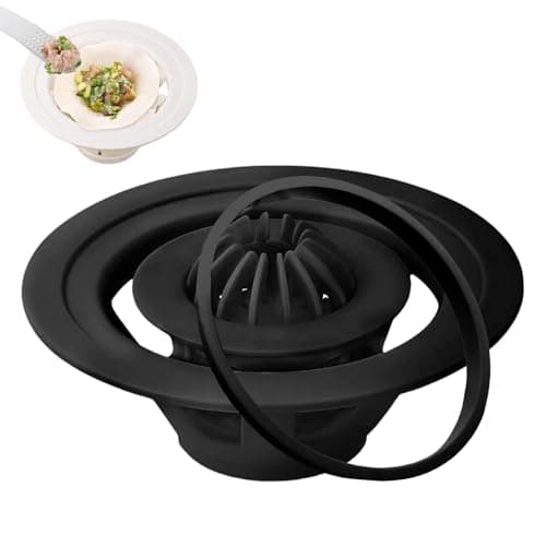 Image of Dim Sum Chinese Press Set - 18 X 9 Cm, ABS Material 240G, Ergonomic Dough Cutter, White And Black Aesthetic Mould | Easy To Clean, Organized Storage, Food Lover Gift, Food Lover