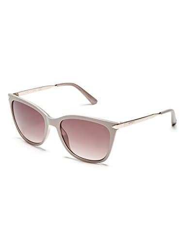 Image of GUESS Women's GU 7483 Sunglasses, Brown (Shiny Beige/Gradient Brown), 56