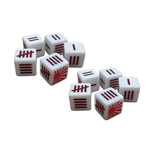 Image of Blood Red Skies Japanese Military Aircraft Insignia Dice Pack of 10 1:200 WWII Mass Air Combat War Game
