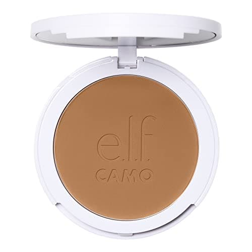 Image of e.l.f. Camo Powder Foundation, Lightweight, Primer - Infused Buildable and Long - Lasting Medium - to - Full Coverage Foundation, Medium 370 N