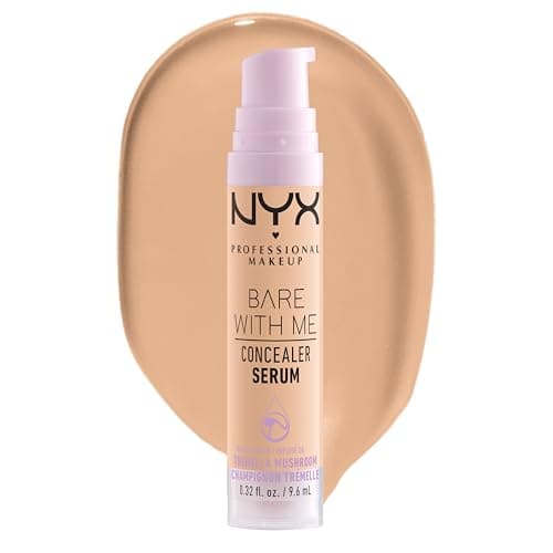 Image of NYX Professional Makeup Concealer, Bare With Me Concealer Serum, Up to 24 Hour Hydration, Infused with Tremella Mushroom, Cica and Green Tea, Shade Beige, 9.6ml
