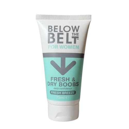 Image of Below The Belt Fresh and Dry Boobs, Under Breast Sweat Care Cream with Fresh Breeze Scent, Under-Bust Anti-Sweat and Anti-Chafing Formula, Talc Free - 75ml