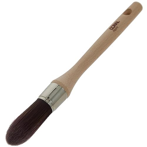 Image of Coral 33714 Aspire 25MM Round Sash Paint Brush Professional Firm Pointed Profile for Fast Accurate Detail Cutting-in Ultra-Smooth Finish with Trade Emulsion or Gloss FSC Wood Handle