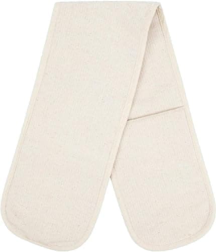 Image of 100% Cotton Oven Glove Double Sided Plain Home Kitchen Restaurant Catering Pot Holder Heat Resistant Mitt 3 Sizes by Molly Malou® (68 x 17 cm)