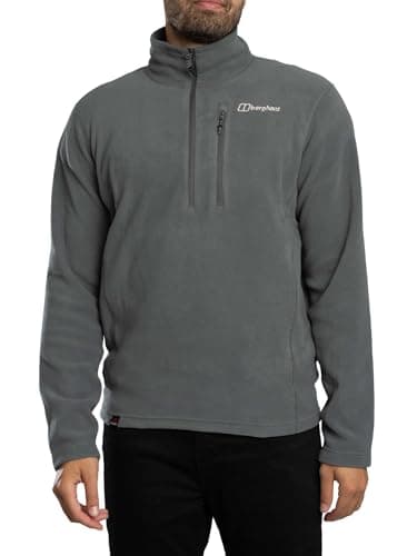 Image of Berghaus Men's Prism Micro Polartec Fleece Half Zip Jacket Fleece Half Zip, Grey, XL