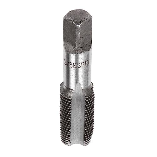 Image of BQLZR Silver 4 Flute 3/8 BSP Bearing Steel Hand Tap Tap Drill Bits Tool for Machining Pipe Thread