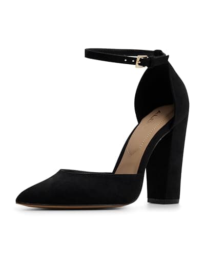 Image of Aldo Women's Dress Shoes with Block Heels, Nicholes in Black, Size 10 Pump, 8 UK