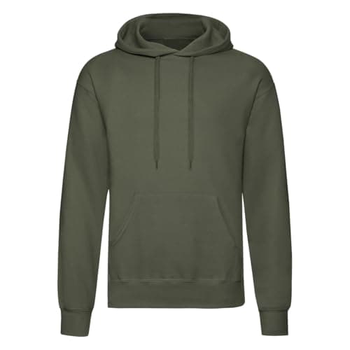 Image of Urban Road Unisex Heavy Blend Plain Hoody Men & Women Sweatshirt Casual Pullover Ladies Hoodie Military Green