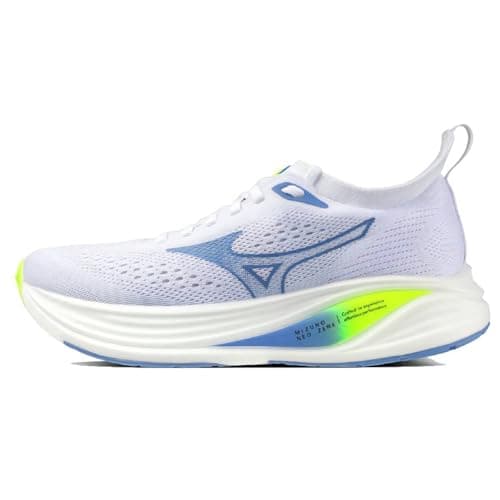 Image of Mizuno NEO Zen 2 Women's Running Shoes, White/Ultramarine/Lightning Yellow - 5.5 UK