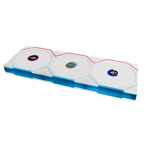 Image of Lian Li UNI FAN TL Wireless LCD PC Fan 120mm RGB – 3-Pack Reverse Blade Gaming PC Fans White | PWM Fans - 26 ARGB LEDs - 1,900 RPM - Daisy Chain, High Airflow, Low Vibration, Silent, Infinity Mirror
