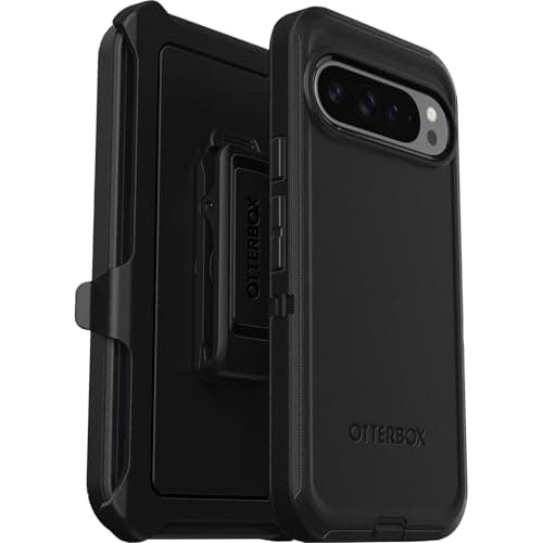 Image of OtterBox Defender Case for Google Pixel 9 Pro XL, Shockproof, Drop Proof, Ultra-Rugged, Protective Case, 5x Tested to Military Standard, Black, Non-Retail Packaging