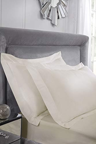 Image of 400 Thread Count Cotton - Oxford Pillowcase Pair in Cream