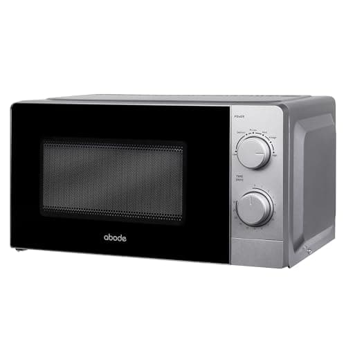Image of Abode 20L Manual Microwave Silver 700W with 5 Power Levels & Timer, Button & Dial Control, Defrost Function, AMM2005S (Manual, Silver)