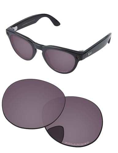 Image of PapaViva Replacement Lenses Compatible with Ray-Ban RW4013F 51mm Sunglass Gray Chrome Polarized