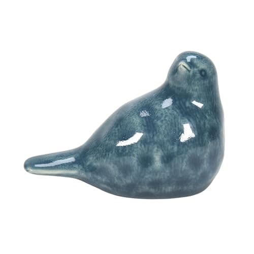 Image of Enesco Messenger Birds by Izzy and Oliver Dark Blue Peace Bird I&o Figurine