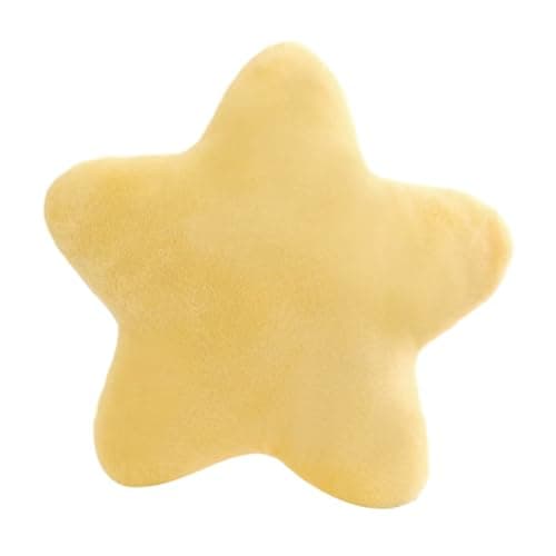 Image of Cute Pillow Cushion Decorative Nursery Stuffed Throw Pillows 30cm Soft Plush Star Pillow Cushion for Kids Boys Girls Adults Car Home Chair Floor Bed Gift Reading Nook TV (Yellow)