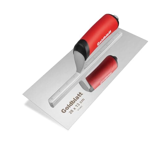 Image of Goldblatt Smooth Plastering Trowel 280 x 130 mm with Soft Grip Handle, Stainless Steel Finishing Trowel with Blade Thickness 0.7 mm, Plastering Tools Smoothing Spatula for Cleaning and Masonry Work