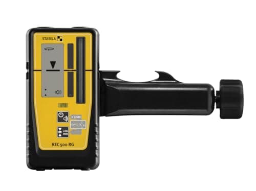 Image of Stabila 19624 REC 500 RG Laser Receiver – For Red/Green Rotary & Line Lasers, Dual Display, LED & Audio Guidance, IP67 Rated, 50h Battery Life, Bracket Included