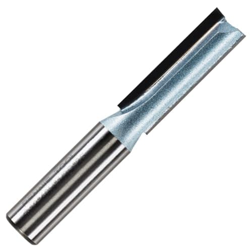 Image of Rennie Tools - 12mm Cutting Diameter x 40mm Flute x 1/2" Shank TCT Tipped 2 Flute Straight Router Cutter Bit. Compatible With Makita Trend Festool Hikoki Dewalt Router Etc. 12mm Router Bit