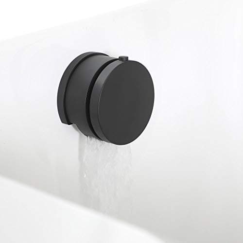 Image of Milano Nero Overflow Bath Filler Tap Pop Up Click Clack Waste - Black