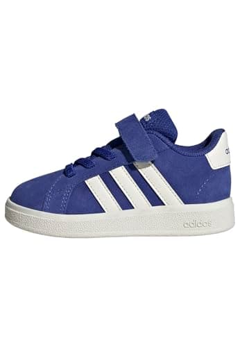 Image of adidas Unisex Baby Grand Court 00s Shoes Infants, Semi Lucid Blue/Off White/Core Black, 9 UK Child