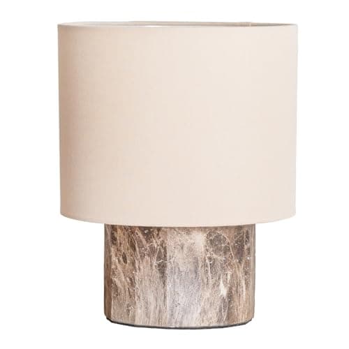 Image of ValueLights | Melanie Dark Marble Effect Table Lamp with Natural Linen Lamp Shade and LED Bulb | Table Lamps, Home Décor & Improvement Essential | Included LED Bulb