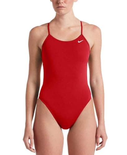 Image of Nike Hydrastrong Solid Cut-Out One Piece - Red - 26