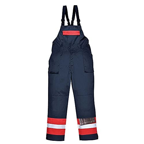 Image of Portwest Bizflame Plus Bib and Brace, Size: XL, Colour: Navy, FR57NARXL