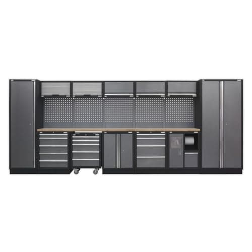Image of Sealey Modular Storage System Combo - Pressed Wood Worktop - APMSSTACK01W