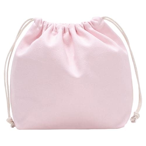 Image of FIYUK Drawstring Cosmetic Bag, Makeup Bags Portable Pouch Organizer for Women's Travel Toiletries 7.3", Pink
