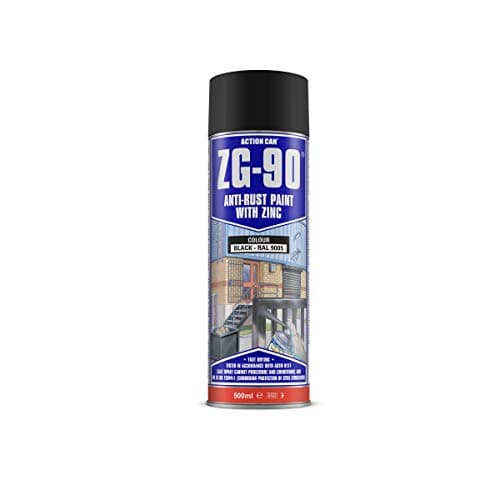 Image of ZG90 High Zinc Content Anti-rust Paint Black 500ml Aerosol