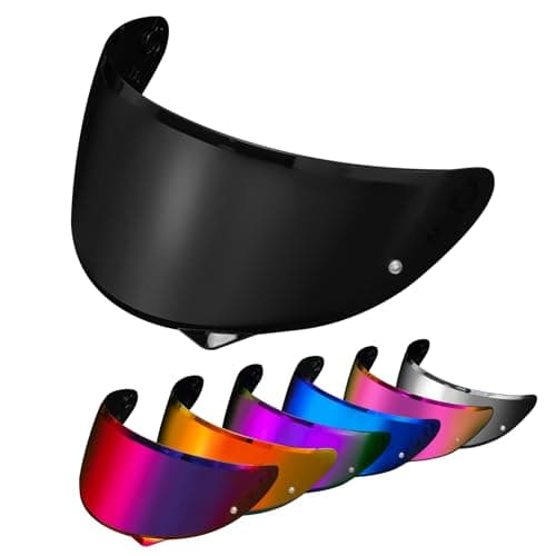 Image of PSLER Helmet Visor for HJC HJ-34P C10 - Tinted Motorcycle Visor Motorbike Helmet Face Shield Accessories Replacement(Dark Black)