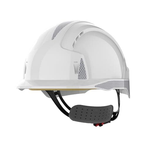 Image of JSP EVOLITE Lightweight Safety Construction Hard Hat Helmet CR2 Wheel Ratchet - Vented - White - Unrivalled comfort - Precise Fit for Industrial Use - EN 397