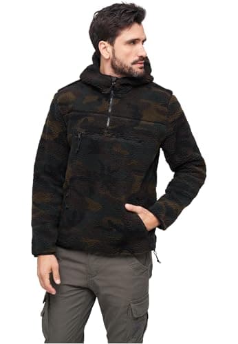 Image of Brandit Teddyfleece Worker Pullover, color: woodland, size: 4XL