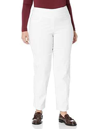 Image of RUBY RD. Women's Extra Stretch Denim Trousers Pants, White, 12