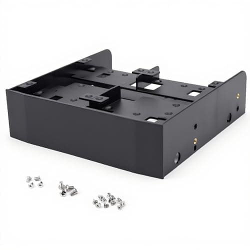 Image of Richer-R 2.5 Hard Drive Bracket, 2.5/3.5 inch HDD/SSD to 5.25 inch Floppy-Drive Bay Computer Mounting Bracket Supports 7mm - 15mm 2.5inch HDD