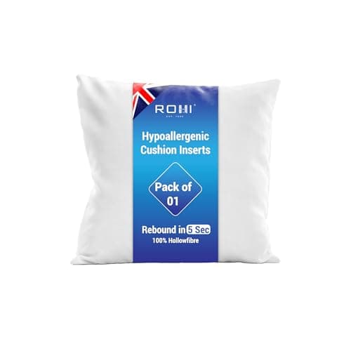 Image of Rohi Hypoallergenic Cushion Inserts 26" x 26" (65cm x 65cm) - Cushion Inner Pad - Square Decorative Cushion Insert for Sofa Couch Cushions (65x65 Cm)