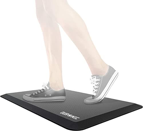 Image of Duronic Anti-Fatigue Mat DM-MAT2, Office Sit Stand Desk Floor Mat, Ergonomic Support for Feet, Hips, Legs & Back, Comfort and Relief for Standing at Work or Kitchen, 71cm x 43cm - Black