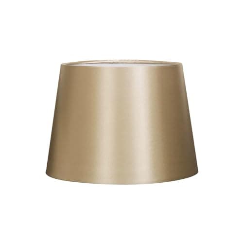Image of VOLTICO Satin Table Lamp Shade for E14 LAMP Classic Decorative Lampshade with Adjustable Fitting (3cm Ring) for Living Room & Bedroom (1, Gold)