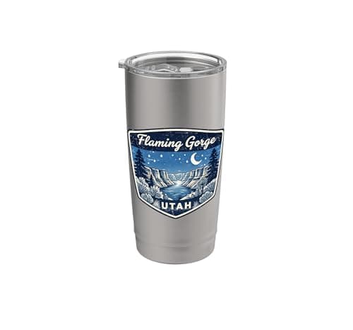 Image of Flaming Gorge Utah National Park Scenic River Canyon Nature Stainless Steel Insulated Tumbler