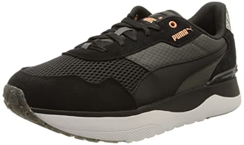 Image of PUMA Women's R78 Voyage Better Sneaker, Black-Smoked Pearl-PEACHPINK, 4 UK