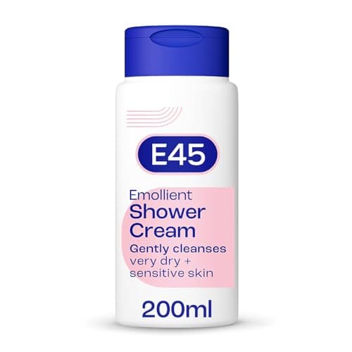 Image of E45 Shower Cream for Dry, Sensitive, and Itchy Skin - Moisturising Body Wash for Men and Women - Helps Maintain Skin pH - Suitable for Eczema and Dermatologically Tested - 200 ml