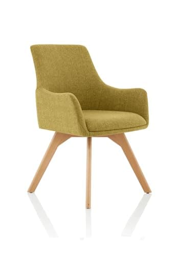 Image of DYNAMIC Carmen Wooden Leg Visitor Chair Bespoke Spark Fabric