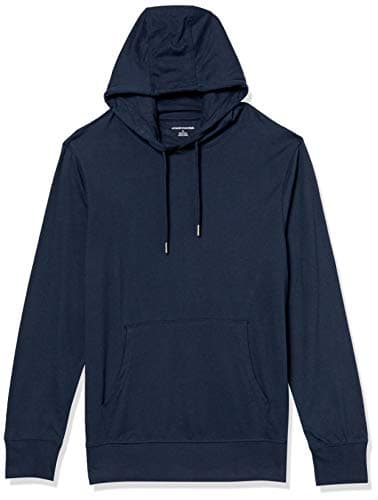 Image of Amazon Essentials Men's Lightweight Jersey Pullover Hoodie, Navy, XL