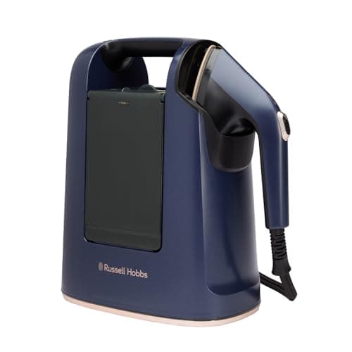 Image of Russell Hobbs Handheld Clothes Steamer [1700W, 25g/min steam,45sec heatup,750ml water tank ] Steam Genie Maestro(2in1 steamer, Auto-shut off,portable, 2 attachments: clothes, curtains, fabrics) 27600